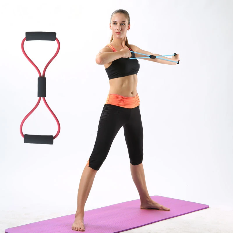Fitness Resistance Band Rope Tube Elastic Exercise for Yoga Pilates Workout New