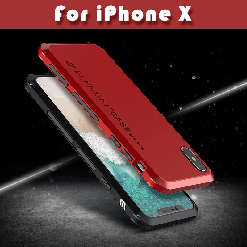 Case For iPhone X  Aluminum Metal Frame Plastic Back Cover For iPhone 5s 7 6 6s Plus 7 Plus 8 Plus Capa 