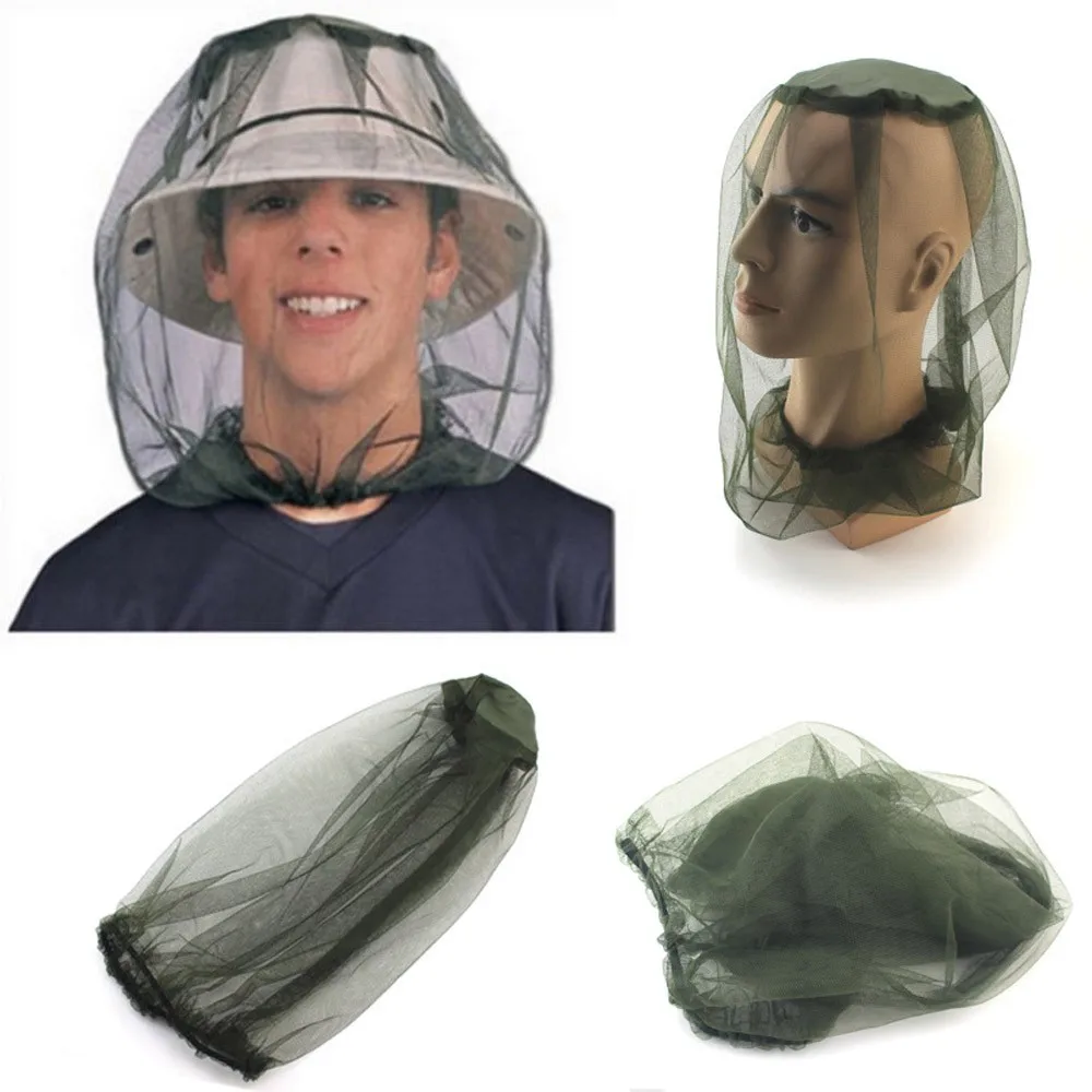 

Mosquito Head Net Mesh Face Protector Cap Insect Bee Sun Fish Hat drosphipping
