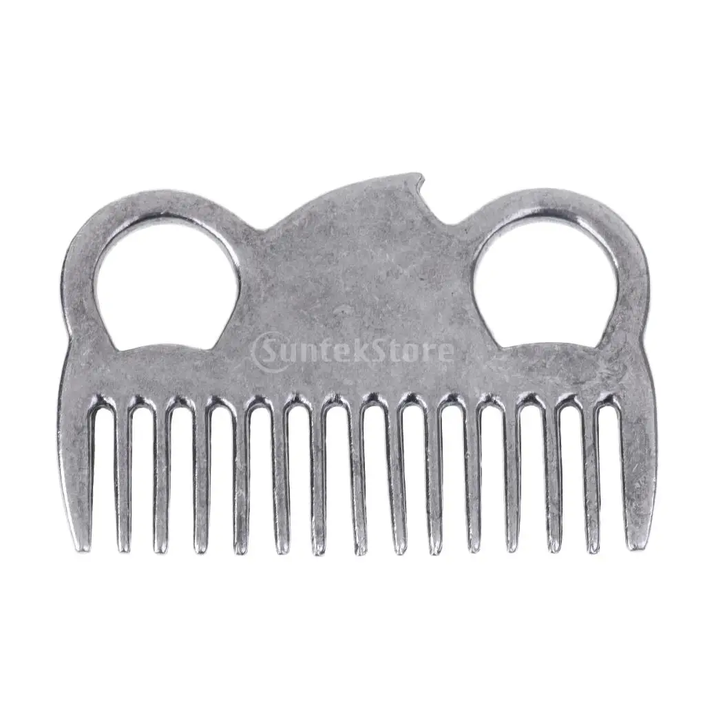 Sturdy Stainless Steel Horse Pony Grooming Tool Comb Currycomb Equestrian Equipment