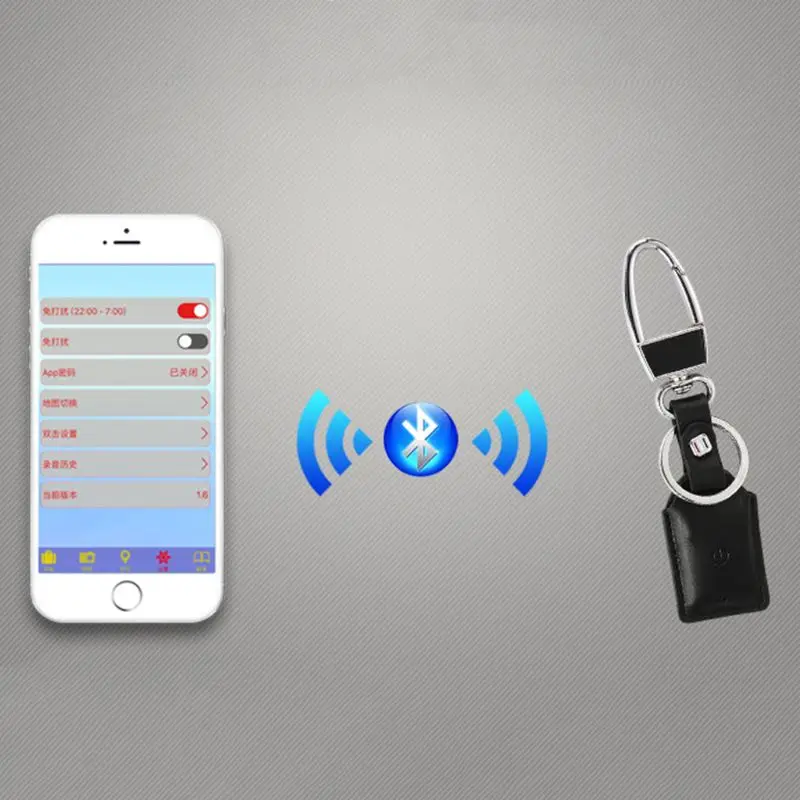 THINKTHENDO автомобиля смарт-брелок для ключей натуральный кожаный брелок анти потерянные ключи Finder бумажник клерк Bluetooth gps Организатор с APP