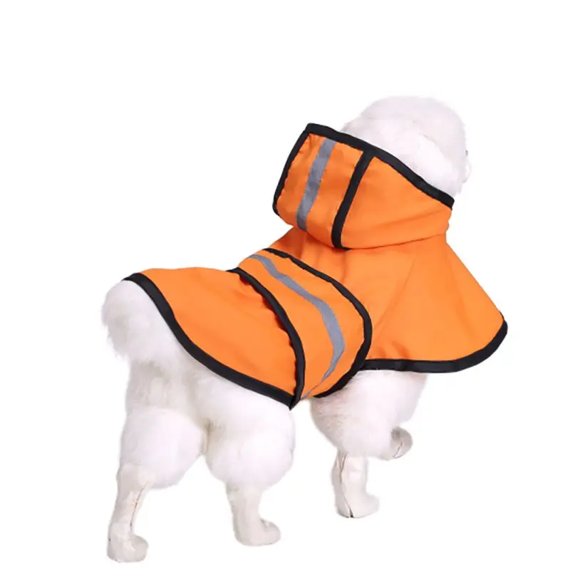 Водонепроницаемый дождевик для собак и щенков, водонепроницаемая толстовка с капюшоном, весенне-летняя одежда, светоотражающая куртка