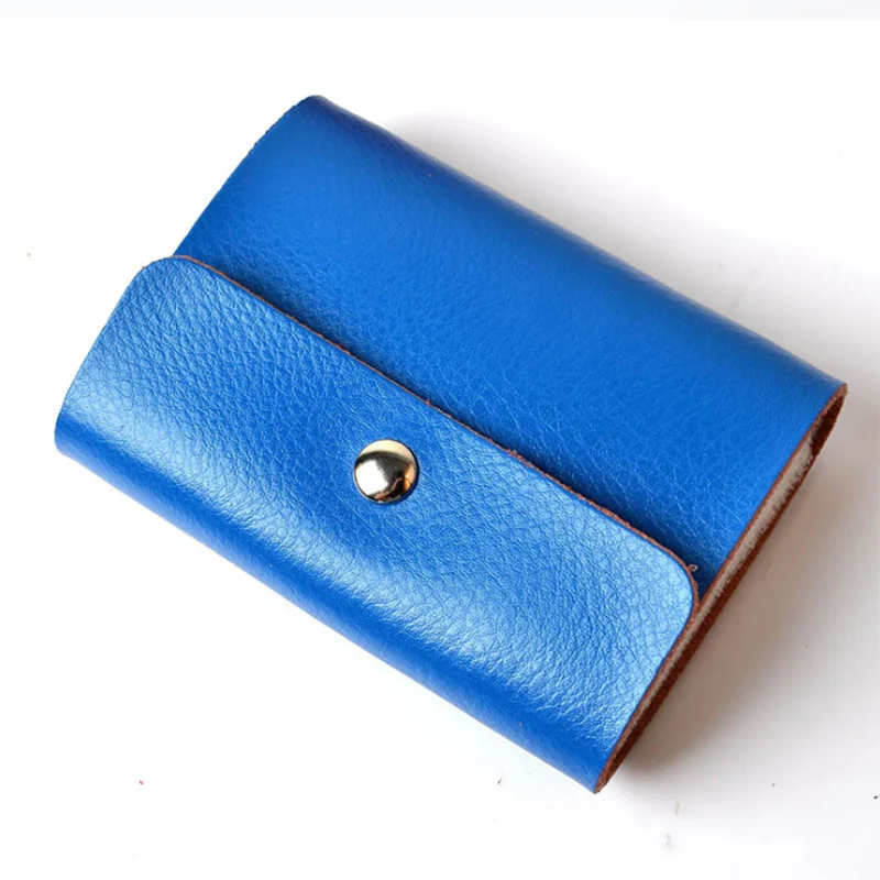Genuine Leather Card Holder Men's Business Card Holder Women Card ID Holders For Cards Hasp Cow Leather Cardholder Card Wallet (6)