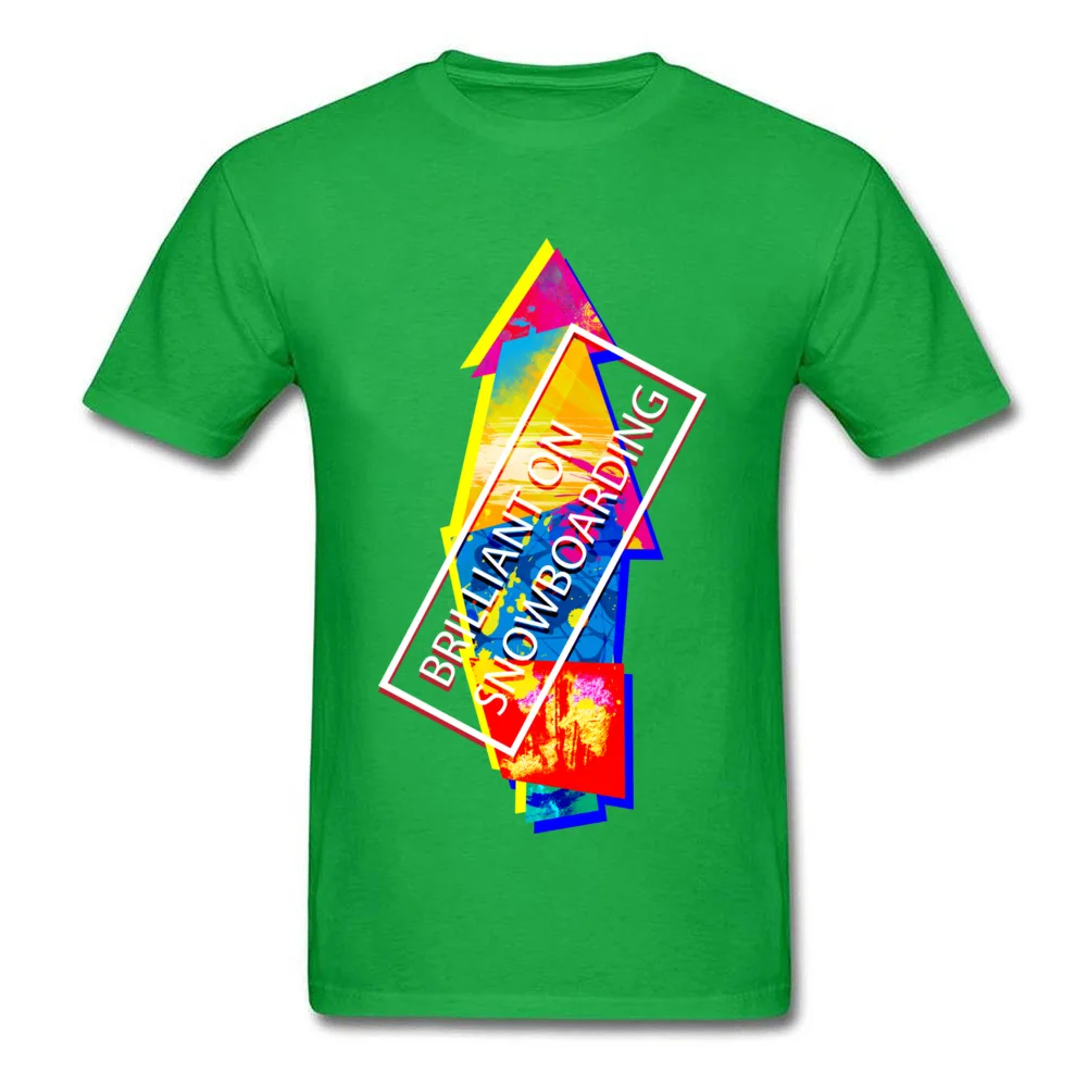 Men Company Tops Shirts O Neck ostern Day 100% Cotton Fabric T Shirts Normal Short Sleeve BRILLIANT ON SNOWBOARDING T Shirt BRILLIANT ON SNOWBOARDING green
