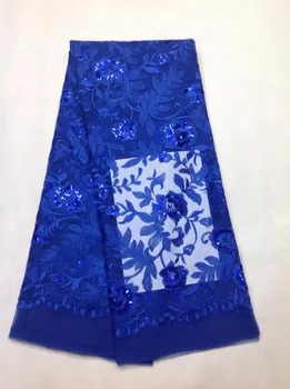 

New Sequins African High Quality Net Lace,French Voile Guipure tulle mesh Lace Fabric For dress party 5yd/lot JL1110