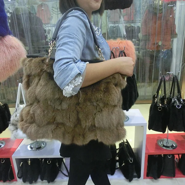 Модная женская сумка на плечо из лисьего меха натурального лисы|bag fur|bag fbag fashion |
