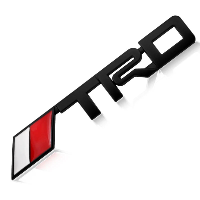 Металлический TRD автомобильный передний капот решетка значок Задняя эмблема автомобиля задний стикер для Toyota CROWN eiz COROLLA Стайлинг для автомобиля camry аксессуары - Название цвета: Black