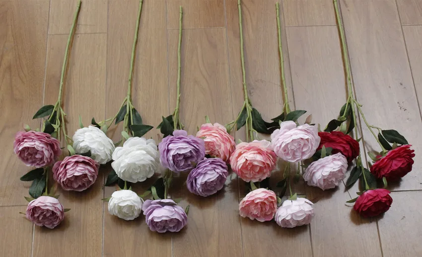 roses artificial flower for wedding silk peonies home decoration (56)
