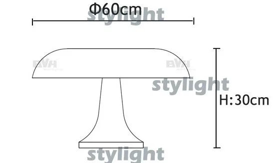Настольная лампа Nessino, разработанная Giancarlo Mattioli Грибная настольная лампа