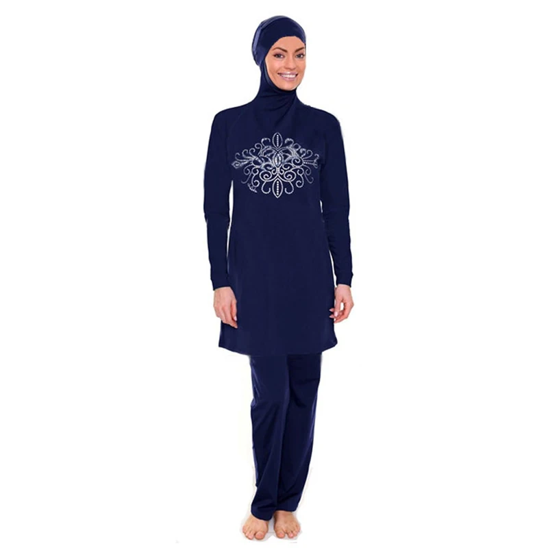 

Plus Size Burkinis Musulman Islamic Swimwear Women Monokini Muslim Swimwear Full Cover Modest Islamic Swimming Suits