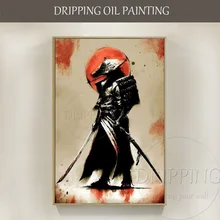 Artist Hand-painted High Quality Japanese Swordsman Oil Painting on Canvas Handmade Kyushu Ronin Oil Painting for Living Room Artist Hand-painted High Quality Japanese Swordsman Oil Painting on Canvas Handmade Kyushu Ronin Oil Painting for Living Room