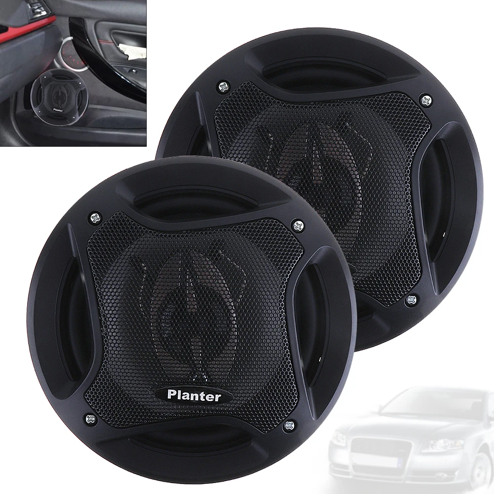 2pcs 6.5 Inch 400W Car HiFi Coaxial Speaker Vehicle Door Auto Audio