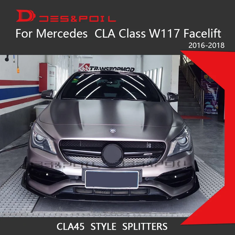 Для CLA Class W117 Facelift передний бампер для губ дефлектор делителя для Mercedes Benz тюнинг передней губы автомобиля Стайлинг CL250 CL220