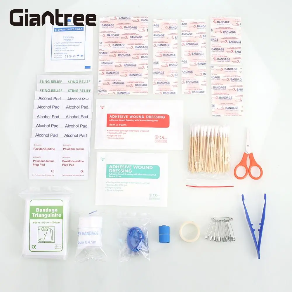Giantree portable 130 unids/set Primeros Auxilios Médicos bolsa de emergencia ligero camping senderismo Pack tratamiento