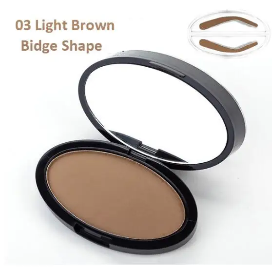 03 LB bridge shape Натуральный арочный штамп для бровей, штамп для бровей, пудра, паллетка, инструмент для макияжа, порошковый уплотнитель для бровей, P367 - Цвет: 03 LB bridge shape