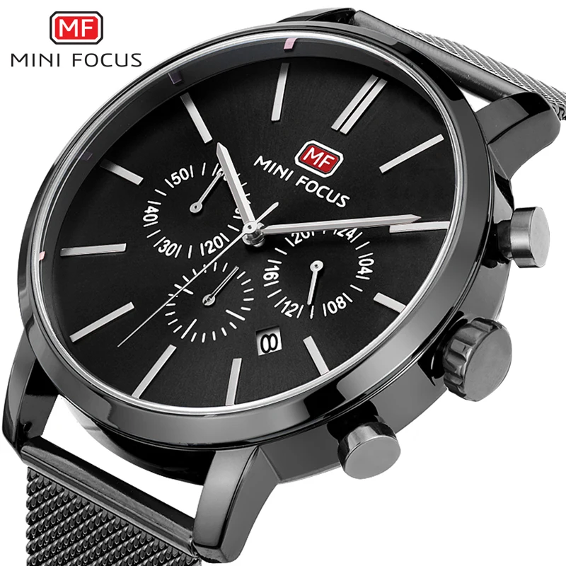 

MINIFOCUS Man Military Quartz Watch 2018 Mens Multifunctional Fashion Sport Army Clock Male Leather Waterproof Casual Watches