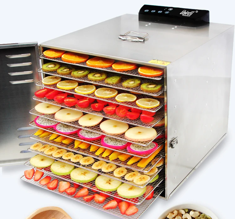 

12 Layers LED smart Stainless Steel Snacks Food Dryer Fruit Dehydrator Commecial Large Capacity Fruit Vegetable Herb Meat Dryer