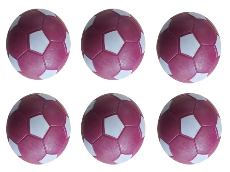 

NEW 6pcs 36mm 1.42" Dark red & WHITE Foosball table soccer table ball SOLID ABS football balls baby foot fussball 12