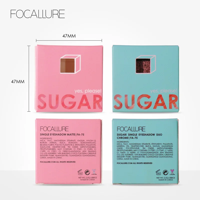 FOCALLURE, одноцветные тени для век, 18 цветов, тени для век, матовые тени, пудра, пресс, долговечные, натуральные, профессиональный макияж для глаз