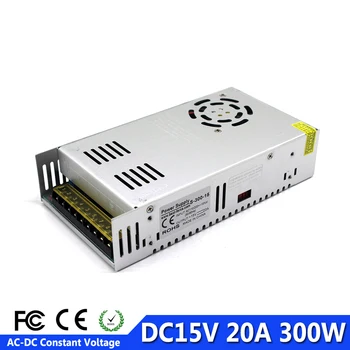 

Switching Power Supply DC15V 300W Single Output Power Source 15V 20A transformer 220v 110v AC-DC SMPS For led light Lamp CCTV AV
