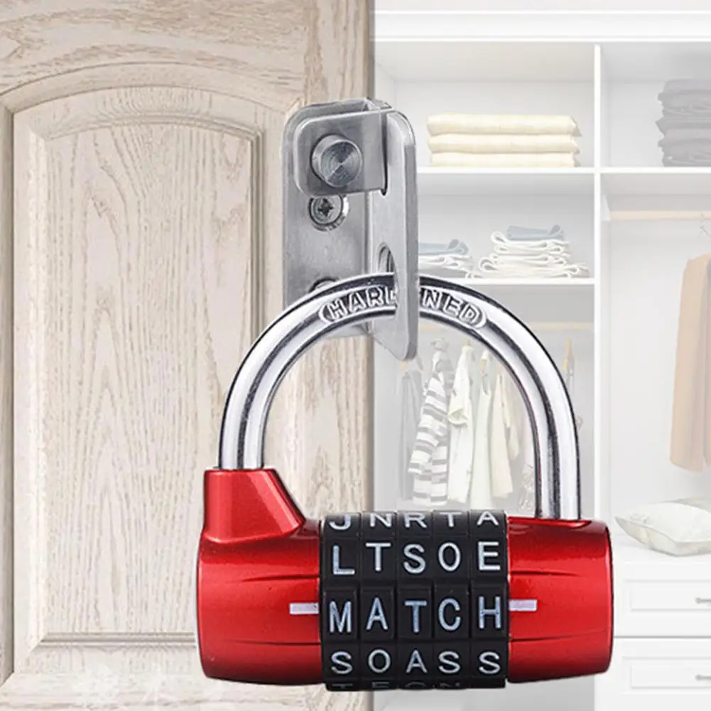 

5 Letter Password Combination Lock Anti-theft Luggage Cabinet Toolbox Padlock #01