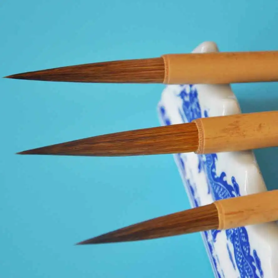 

3pcs/pack Chinese Calligraphy Brush Weasel Hair Painting Brush Pen Painting supply Art Stationary Artist Oil Painting Brush