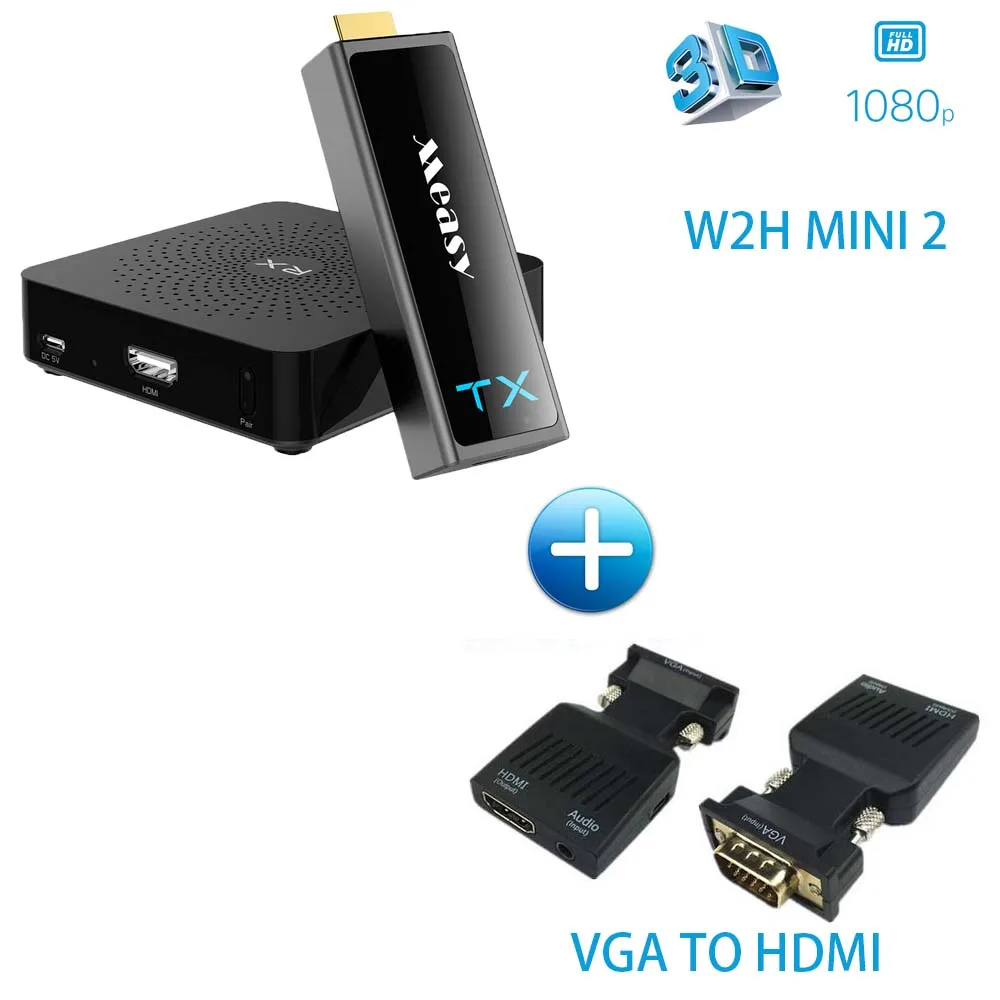 Беспроводной HDMI-передатчик и приемник Measy W2H MINI 2 расширитель HDMI до 30 м/100 футов (W2H +