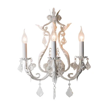 

Replica item Amercian Style Palais Sconce Rustic White or Aged Metal Vintage Wall Lamp Lustre Crystal Free Shipping
