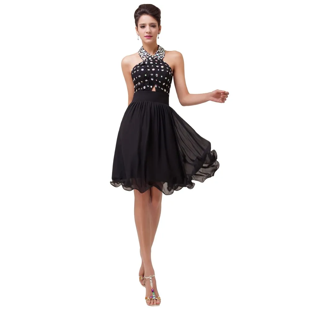 Knee Length Chiffon Cocktail Dress