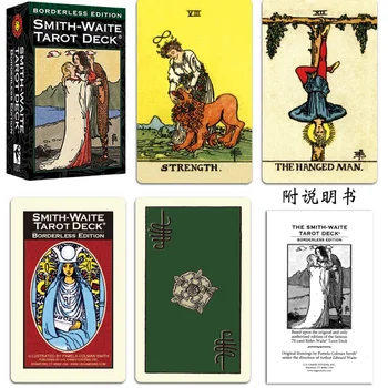

Borderless Edition Smith Tarot Deck Board Game Cards Game Full English Edition Tarot Board Game For Family/Friends