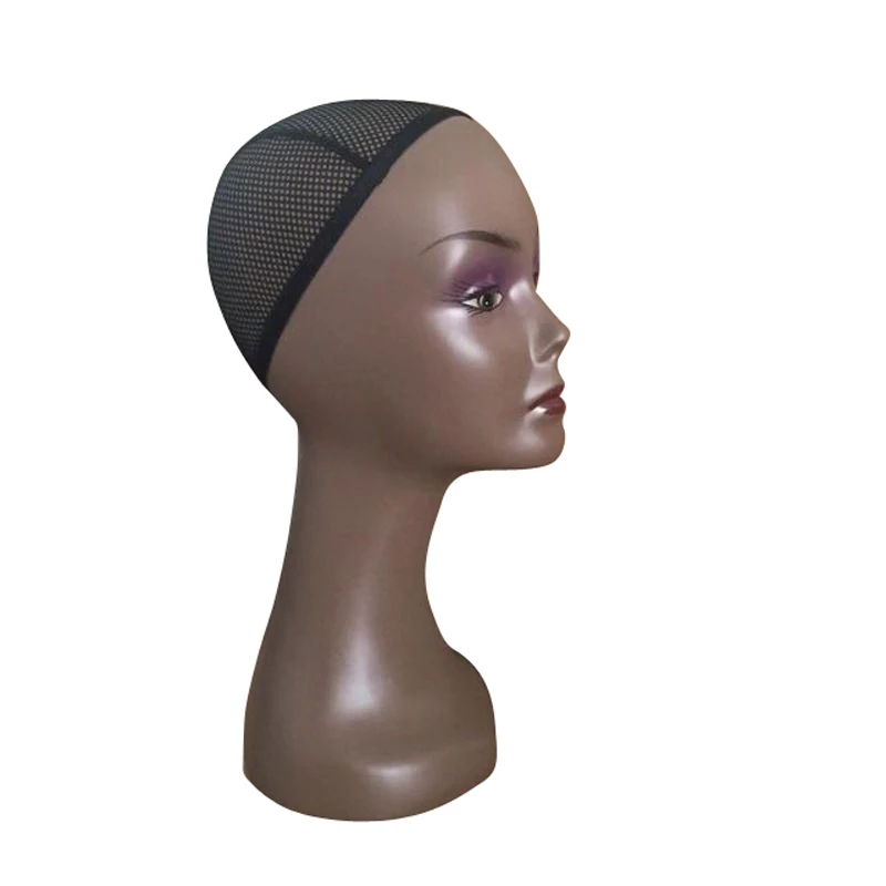 Realistic ABS Dummy female Mannequin Head For Wig Sunglass Scarf Jewelry Hat Display , Black Training Mannequin head (1)