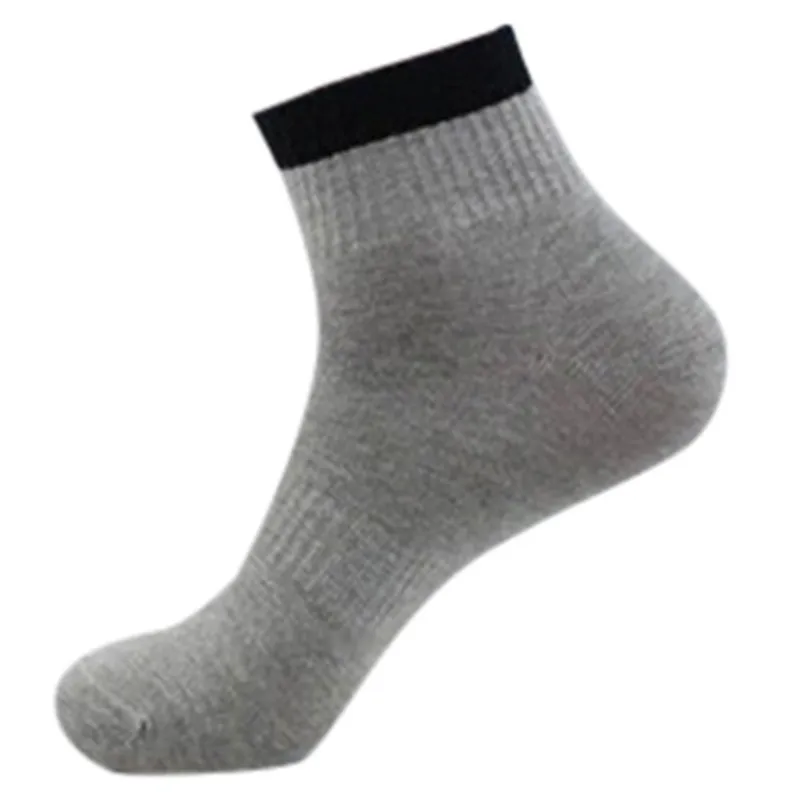 1 Pair Sock Adult Men Spring Summer Solid Color Brief Non Elastic 100% Pure Cotton Socks Comfort Soft Grip Diabetic Socks #4F03 (2)