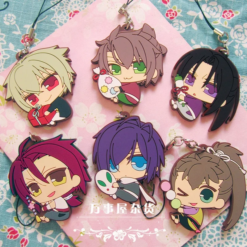 Резиновый брелок Okita Souji Hijikata Toshizo Anime Hakuouki Shinsengumi Kitan | Украшения и аксессуары
