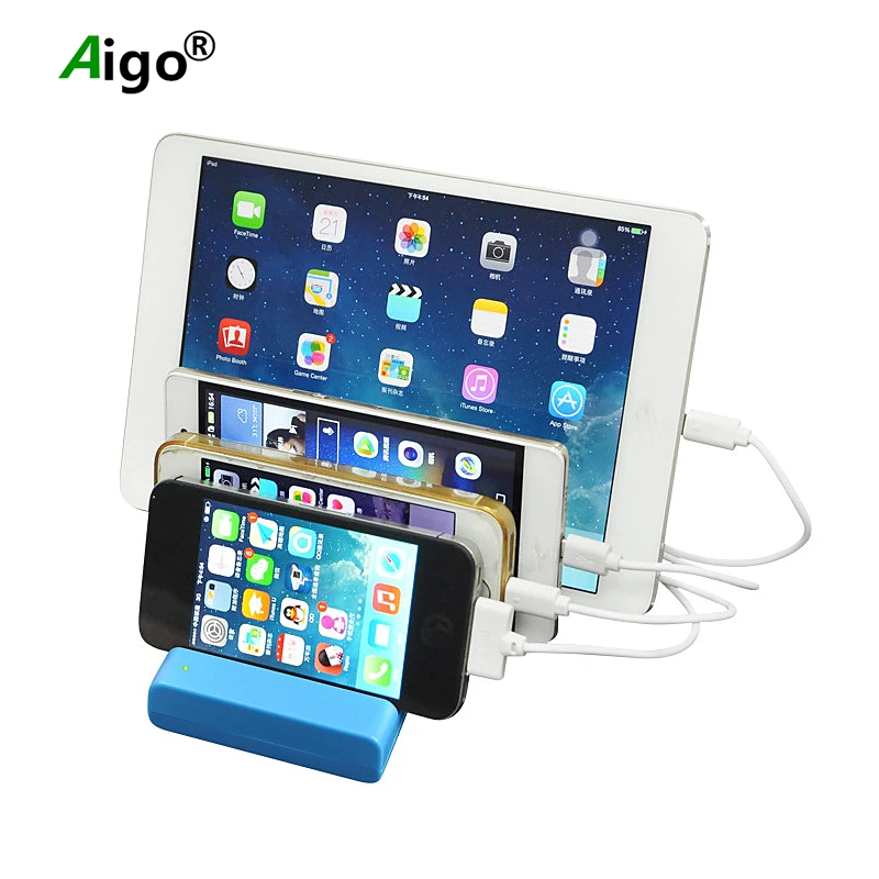 

Multifunctional Charge Support 4 Charging Ports Tablet PC Mobile Phone Charger Bracket Desktop Stand Holder Stable Fast Speed