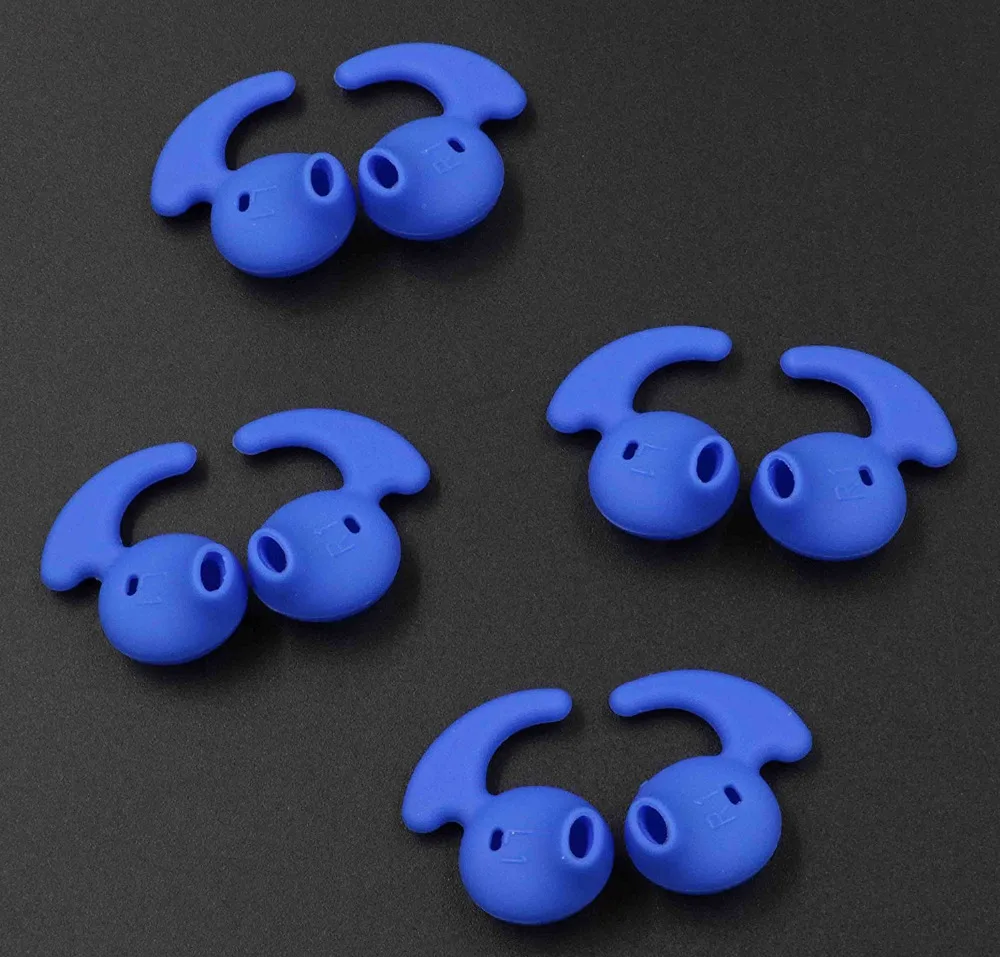 

Blue 4 Pair Anti-Slip Silicone Replacement Ear Tips for Samsung Galaxy S7edge S7 S6edge S6 Level U EO-BG920 Headphones Earphone