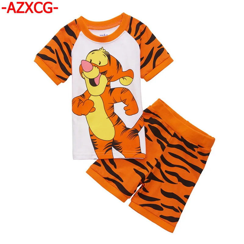 

Brand New 100% Cotton Baby Boys Girls Clothing Set Children T-shirt + Pants Set Kids Cartoon Clothes Casual Pajamas Suits