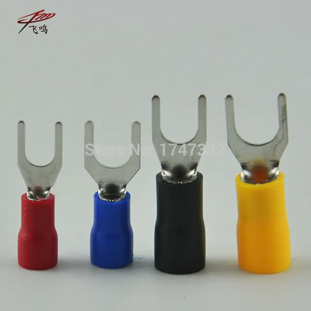 1000PCS SV2 6 Insulated Fork Wire Connector Electrical Crimp Terminal