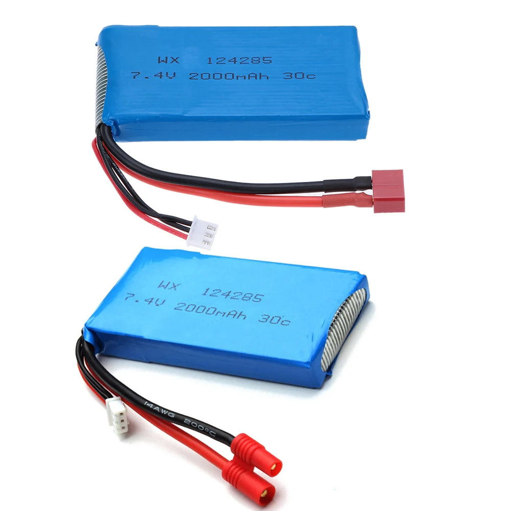 

2pcs/lot 7.4V 2000mAh 30C T/Banana Plug Lipo Battery For Syma X8C X8W