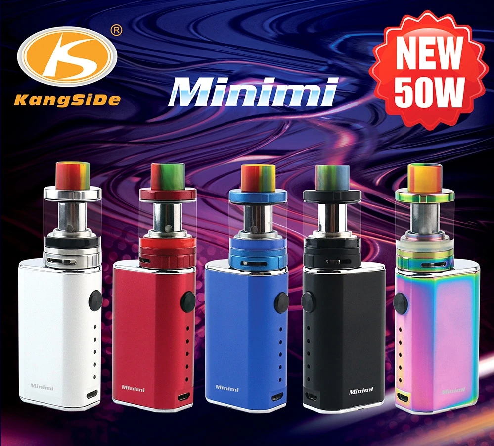 Original Kangside vape electronic cigarette 50w minimi box mod 0.3ohm atomizer with variable wattage e cigarette kit mods