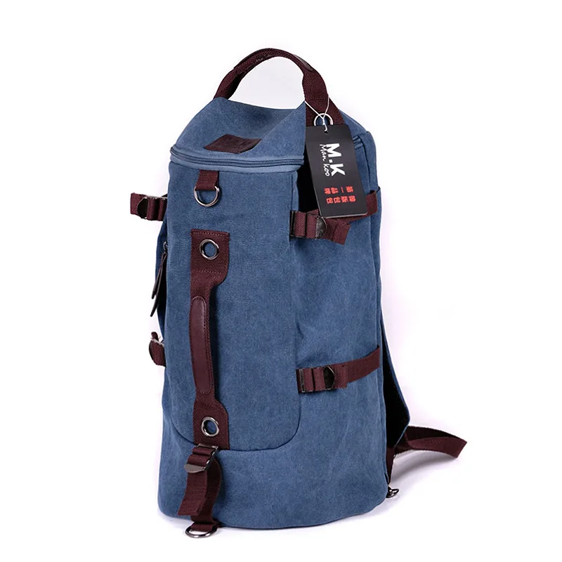 

Korean Canvas Shoulder Bag Men's Trend Student Bag Youth Travel Bag Computer Multifunctional Backpack
