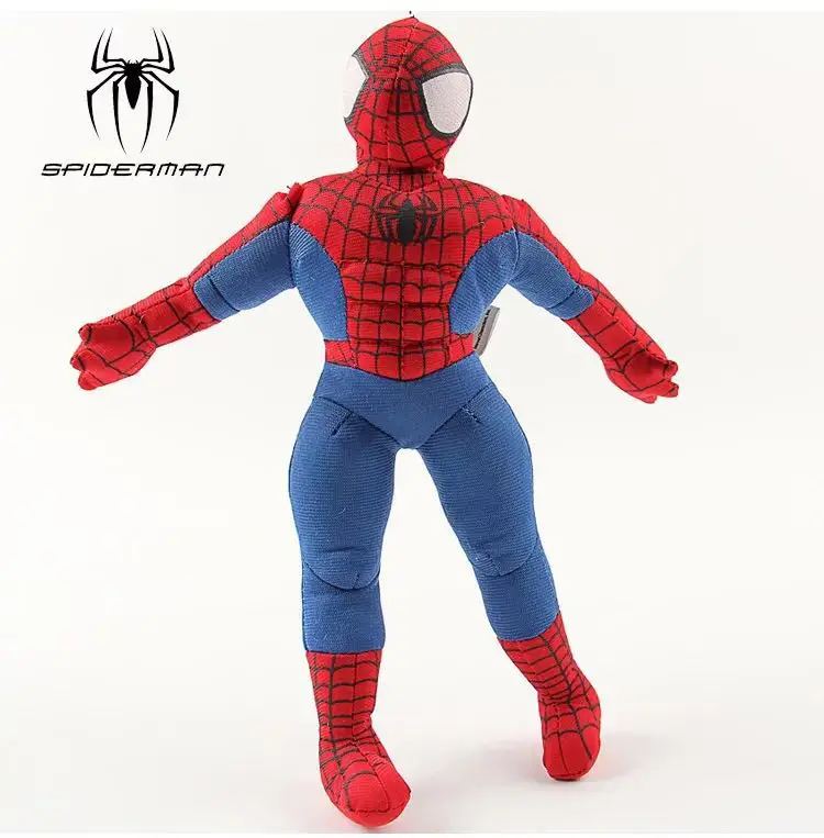 Горячие Мстители Фигурки игрушки 25 см Человек-паук Бэтмен Супермен Железный человек Халк Капитан Америка Тор Marvel Рождественский подарок - Цвет: spiderman 2