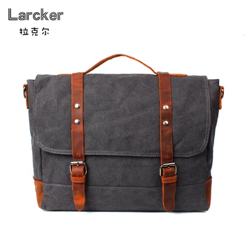 

Classic casual canvas men messenger bag big capacity handbag fashion cowhide patchwork freestyle men crossbody utility bag
