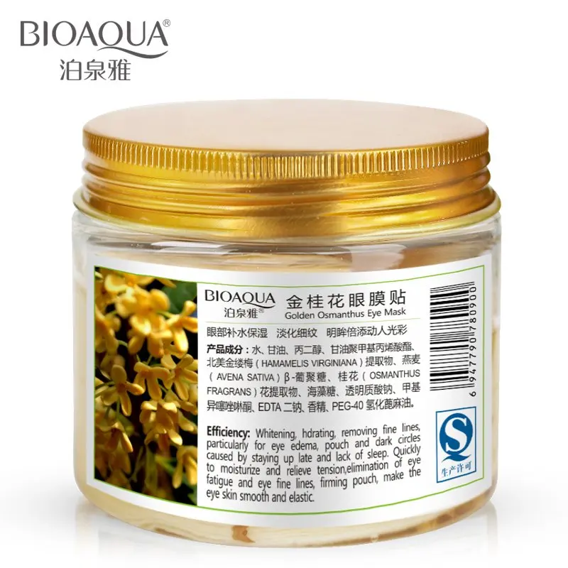 80 шт./бутылка BIOAQUA Gold Osmanthus маска для глаз для женщин коллагеновый гель сывороточный белок уход за лицом патчи для сна health mascaras de dormir