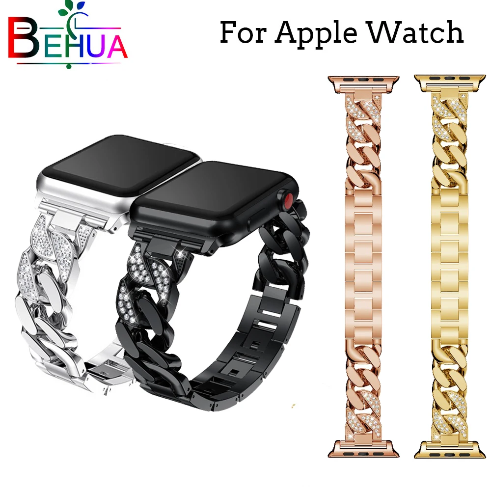 

Ремешок для часов Apple smart watch 38 мм 42 мм, браслет из нержавеющей стали для iWatch 4/3/2/1, аксессуары для наручных часов, 40 мм 44 мм