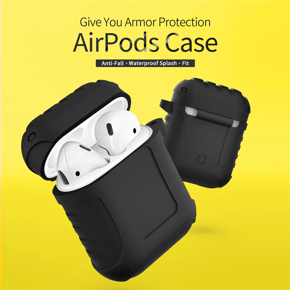 Rugged Armor Earphone Case for Apple AirPods Cover Skin Soft Silicon