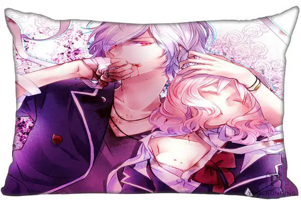 На заказ Diabolik. Lovers. Привидениями. Темные прямоугольные Наволочки на молнии Наволочки 35x45,40x60 см(односторонний принт) 180516-15 - Цвет: Rectangle Pillowcase