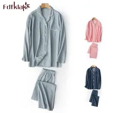 Fdfklak Пижама пара зимняя Пижама высокого качества с длинными рукавами теплая ночная одежда женская пижама Mujer спортивный костюм Q429