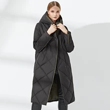 YNZZU бренд класса люкс зимний женский пуховик Винтажный Длинный шикарный пуховик на утином пуху Женское пальто с капюшоном теплая женская зимняя верхняя одежда O684