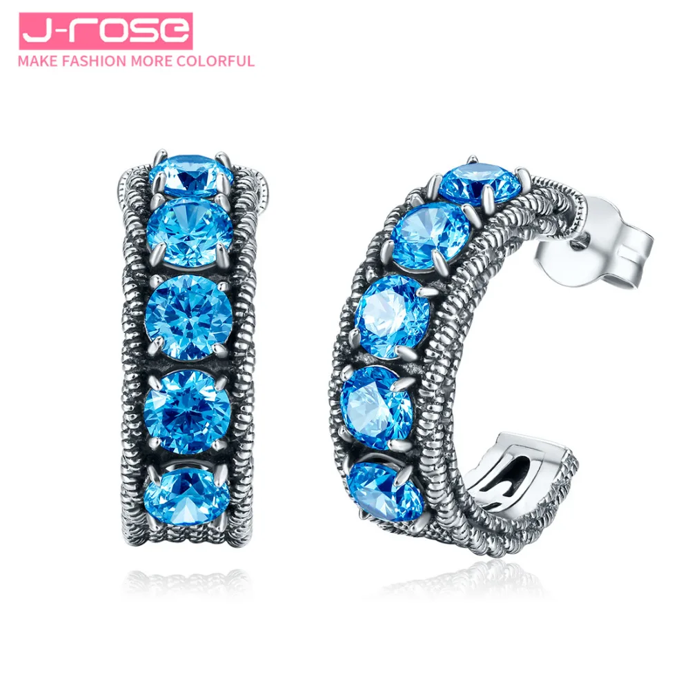 Jrose Luxuriou 9 4g ювелирные изделия 100% Серебро 925 пробы серьги с зажимом брендовые