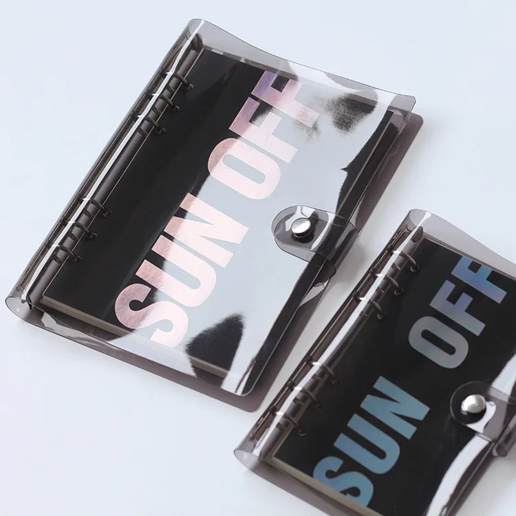 New Arrival PVC Transparent Loose Leaf Notebook Shell, Personal Diary Notepad Soft Black Cover A5 A6 Studend Gift New Arrival PVC Transparent Loose Leaf Notebook Shell, Personal Diary Notepad Soft Black Cover A5 A6 Studend Gift